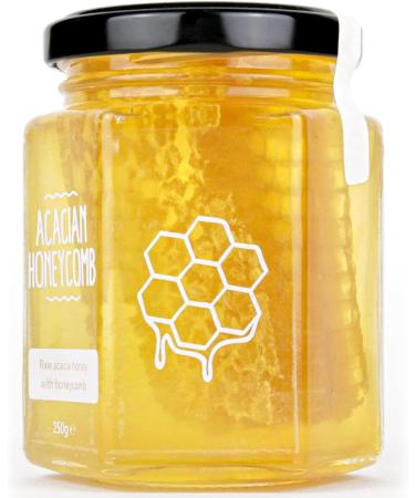 BeeHype Acacian Honeycomb Honey 250g - Pure Raw Acacia Honey with Natural Nutrients and Antioxidants - Buy Online on SooperMarket.com