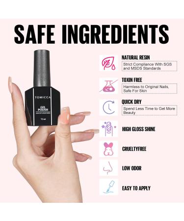 TOMICCA Nude Jelly Gel Polish - Pink Translucent Soak Off Neutral Color 15ML - Buy Online on SooperMarket.com