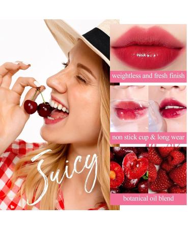 Lip Tint Stain Set - Long Lasting Waterproof Lightweight Non-Sticky & Transfer-Proof Lip Gloss for All-Day Wear - Buy Online on SooperMarket.com