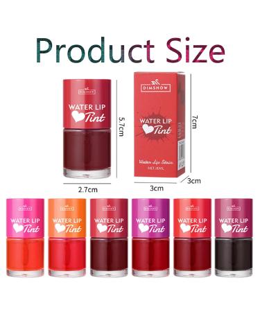 6Pcs Mini Fruit Juice Lip Stain Set - Korean Lip Gloss & Multi-Use Liquid Lipstick | Long Lasting Waterproof High Pigment Colors for Lips & Cheeks - Buy Online on SooperMarket.com