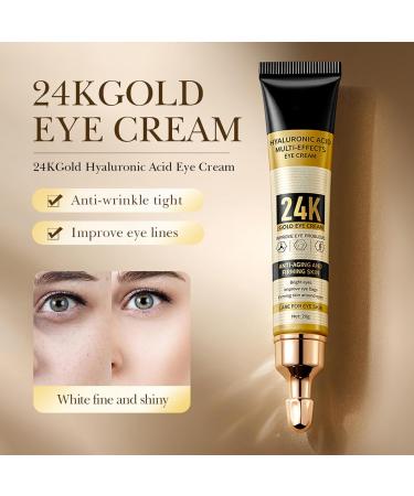 Eye Cream for Dark Circles and Puffy Eyes Brighten Instant Tightener 24K Gold Under Eye Repair Cream Hydrating Brightening Anti Aging Eye Bags Remover Wrinkle Filler Eye Serum for All Skin Types - Buy Online on SooperMarket.com