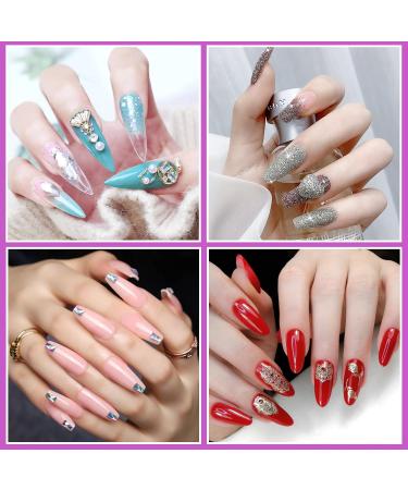 Melliex 100 Pieces Dual Nail Forms Set - Professional Nail Extension Kit with Dual-Ended Brush Nail Tips Clips & File for UV Acrylic Nails - Buy Online on SooperMarket.com