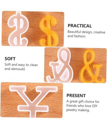 STOBOK 4pcs Silicone Mold Epoxy Resin Silicone Resin Molds Silicone Gummy Molds Diy Sign Mold Crystal White 4.8X4.2CM - Buy Online on SooperMarket.com