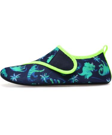 JIASUQI Kids Water Shoes Quick Dry Aqua Socks for Beach & Pool - Easy Dinosaur Design (7/7.5 UK Child) - Buy Online on SooperMarket.com
