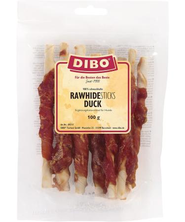 Dibo Rawhide Sticks Duck 100g - Delicious Dog Snack for Rewards & Dental Care | Refillable Treats - Buy Online on SooperMarket.com