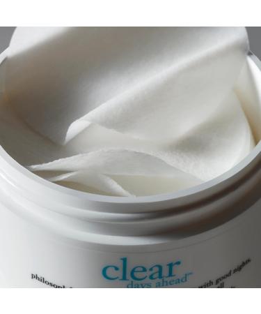 Philosophy Clear Days Ahead Overnight Repair Acne Treatment Pads - Salicylic Acid for Clear Skin - 60 Count - Buy Online on SooperMarket.com