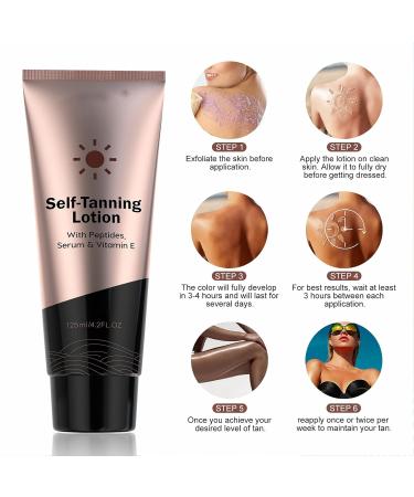 Premium Tanning Cream & Self Tanner - Sunless Lotion for Deep Skin Tone 125ml - Buy Online on SooperMarket.com