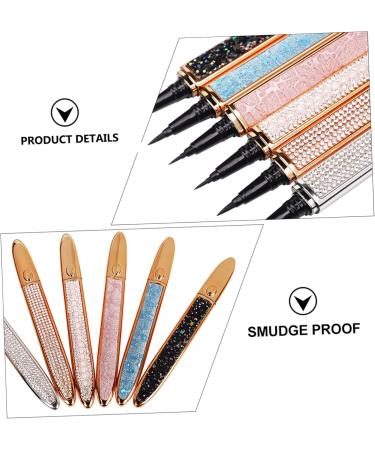 BELLIFFY 2pcs Diamond Eyeliner Liquid Liner Pen Black Eyeliner Women Household Eyeliners Gold Eyeliner Silver 1 count (Pack of 1) Black - Buy Online on SooperMarket.com