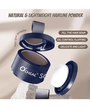 Trendyfave Hairline Powder Instantly Hairline Shadow Powder Quick Cover Grey Hair Root Concealer Eyebrows & Beard Line Sweatproof and Waterproof Hair Dye with Mirror & Puff Portable 1# Black brown - Buy Online on SooperMarket.com