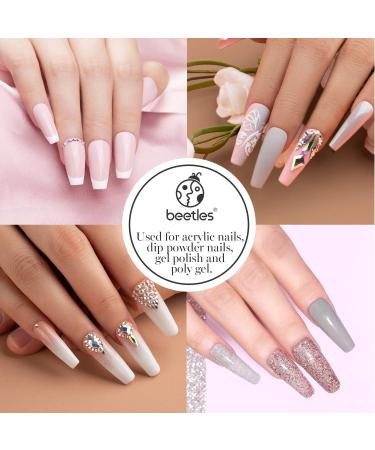 Beetles Clear French Acrylic Nail Tips - Half Cover False Nails with Case for DIY Nail Art at Home - Buy Online on SooperMarket.com