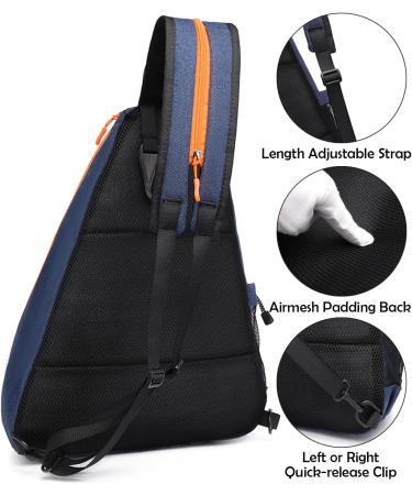 OUTPLORER Pickleball Bag - Reversible Crossbody Sling for Men and Women | Adjustable Backpack with Fence Hook | Neon Orange B Middle - Buy Online on SooperMarket.com