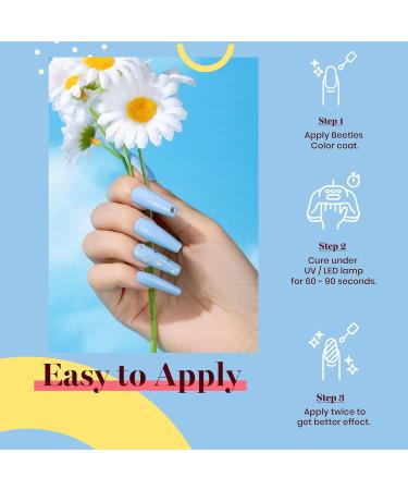 Beetles Baby Blue Gel Nail Polish - 15ml | Soak Off, UV/LED Lamp Required | Salon Quality at Home - Buy Online on SooperMarket.com