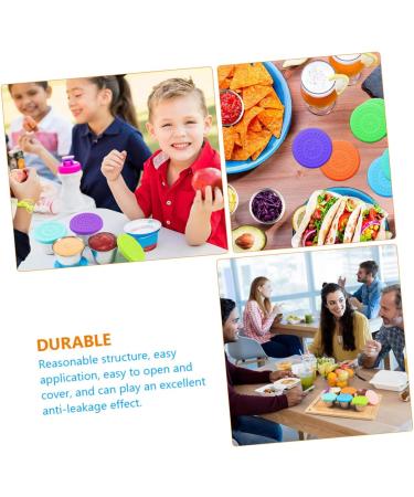 MAGICLULU 24 Pcs Sauce Cup Silicone Lid Dressing Cups Lids Dipping Cups Lids Silicone Covers for Bowls Silicone Cup Covers Spices Dipping Sauce Bowls Lids Fresh Cover Snack Silica Gel Child 6.3X6.3CMx4pcs Assorted Colorx4pcs - Buy Online on SooperMarket.com