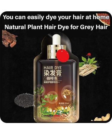Eqtinfloato Plant Extract Hair Tinting Cream - Non-Damaging Korean Bubble Dye Shampoo - 30ml x 10 Packs (Coffee) - Shop Internationally - Buy Online on SooperMarket.com