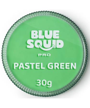 Blue Squid PRO Face Paint - Pastel Green (30g) Professional Water Based Single Cake Face & Body Paint Makeup Supplies for Adults Kids Halloween Facepaint SFX Water Activated Face Painting Non Toxic