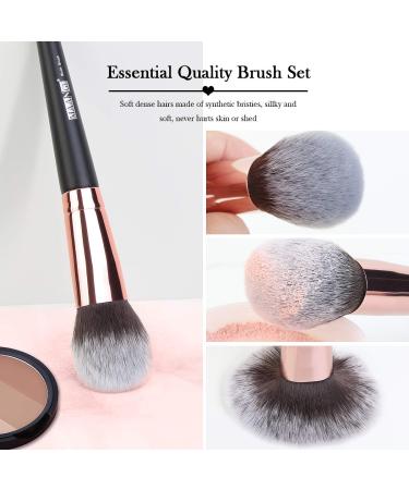 18-Piece Professional Premium Synthetic Makeup Brush Set with Case - BlackGold Makeup Brushes for Foundation, Kabuki, Eye, and Travel - Buy Online on SooperMarket.com