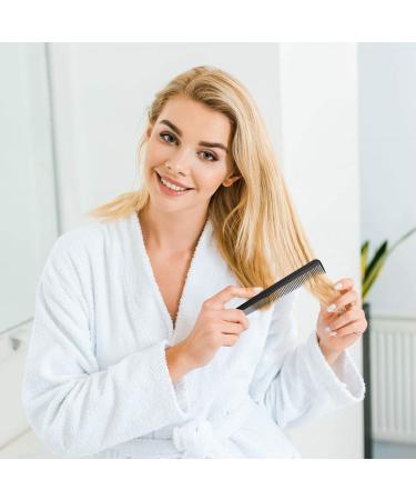 6-Piece Carbon Fiber Salon Hairdressing Comb Set - Fine & Wide Tooth, Heat Resistant Tapering Barber Comb for Men and Women - Buy Online on SooperMarket.com