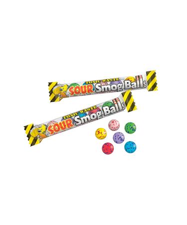 Toxic Waste Sour Smog Balls | 3-Pack Bags - 6 Flavors | Hard Candy with Chewy Sour Center - Buy Online on SooperMarket.com