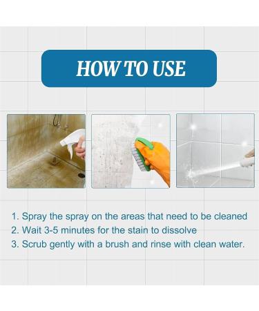 Tile Grout Cleaner Sprayer Ceramic Floor Tile Cleaner Multifunction Bathroom Descaler Cleaner Grout & Tile Clean Heavy Duty Cleaning Spray Stubborn Stains Cleaner for Kitchen and Bathroom (1pcs) - Buy Online on SooperMarket.com