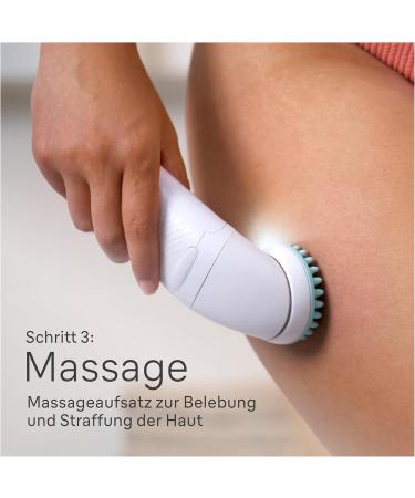 Braun Silk- pil 7 SkinSpa All-in-One Set | Best Epilator & Hair Remover for Women | Long-Lasting Hair Removal & Massage Attachment - White/Silver - Buy Online on SooperMarket.com