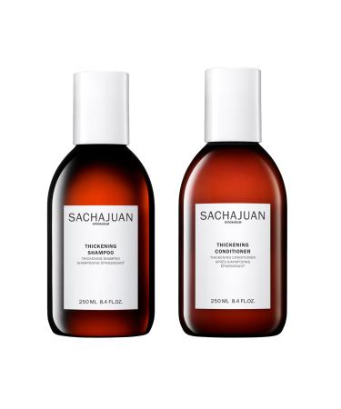 Sachajuan Thickening Shampoo and Conditioner Set - Ocean Silk and Thickening Technology For Volume and Smooth Hair - Set of 2 (8.4 oz)