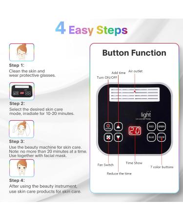 Fxtiaa LED Face Light Therapy Mask - 7 in 1 Color LED Facial & Body Beauty Device | International Shipping Available - Buy Online on SooperMarket.com