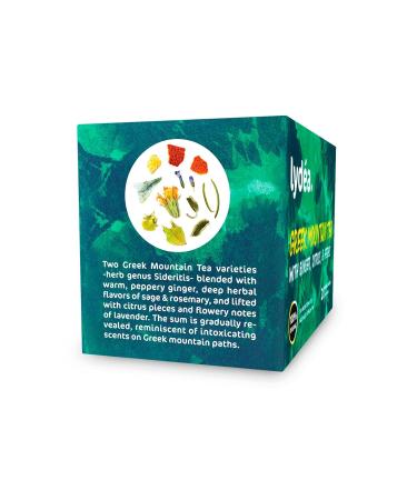 Buy Lydea Organic Greek Mountain Tea with Ginger Citrus Fruits & Herbs - 60 Pyramids (Pack of 3) - Premium Loose Leaf Herbal Tea for International Shipping - Buy Online on SooperMarket.com