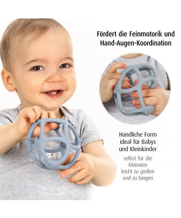 Reer Bite&Play Teething & Grasping Ball for Babies | Blue Teething Ring & Toy for Toddlers - Perfect Gift! - Buy Online on SooperMarket.com