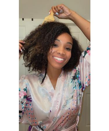 GranNaturals 4-Prong Wide-Toothed Wooden Hair Pick for Curly Hair - Ideal for Fluffing, Styling, and Detangling African American Hairstyles - Buy Online on SooperMarket.com