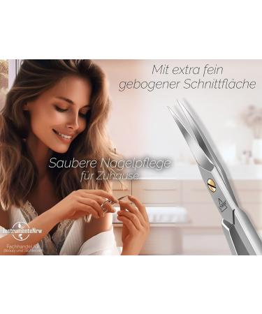 Buy Fine Cuticle Scissors & Skin Scissors - Stainless Steel Combination Scissors with Extra Fine Tip (8.5 cm) in Case - Ship Worldwide - Buy Online on SooperMarket.com