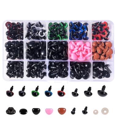 560PCS  Ecavria Safety Eyes for Amigurumi  Premium Plastic Eyes and Noses with Washers  Colorful Craft Doll Eyes in Various Sizes  Safety Eyes for Crochet Toys  Stuffed Animals and Teddy Bear