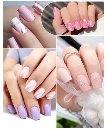 CHUCHU Soft Soak off Gel Tips 552Pcs Medium Square Clear Nail Tips for Acrylic Nails - 12 Sizes - Buy Online on SooperMarket.com