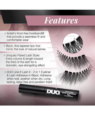 Ardell Lash Contour 371 Outer Volume Dramatic Eye-Elongating Effect + DUO Line It Adhesive | 2 Pairs - Buy Online on SooperMarket.com