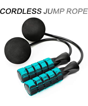 APLUGTEK Weighted Cordless Jump Rope for Fitness - Tangle-Free Speed Workout Rope for Men, Women, Children - A-Blue - Buy Online on SooperMarket.com