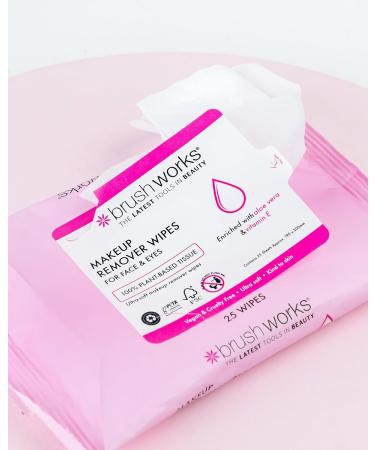 Brushworks Makeup Remover Wipes - 25 Sheets - Buy Online on SooperMarket.com