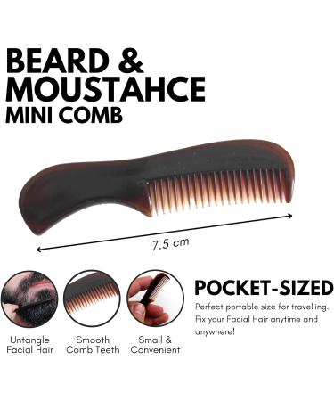 Moustache and Beard Wax for Men with Pocket-Sized Comb | Promotes Growth, Moisture Resistant | Natural Ingredients | Lemongrass 15ml + Comb - Buy Online on SooperMarket.com