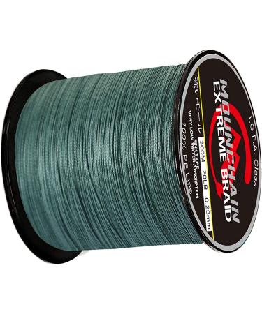 Mounchain 8 Strands Braided Fishing Line | 30LB, 328Yds Dark Green | Abrasion Resistant & Super Strong PE Fishing Line - Available in 300M/500M/1000M - Buy Online on SooperMarket.com
