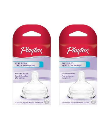 Plytx Full Sz Nipple Med Size 2pk Playtex Fullsized Nipple - Medium Flow 2pk