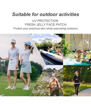 5-Pairs Golf Patches Outdoor UV Protection Face Patch Sunscreen Stickers Golf Gel Face Patches Hydrating Skin Care Patch Suitable for Outdoor Sports Cycling Mountain Climbing - Buy Online on SooperMarket.com