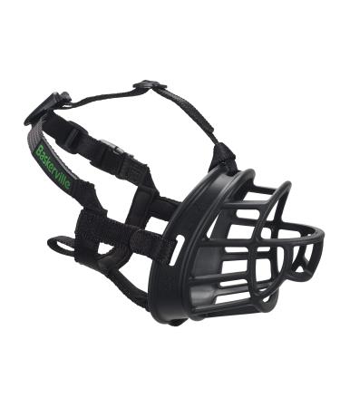 Baskerville Ultra Dog Muzzle Dogs, Prevents Chewing and Biting, Basket Allows Panting and Drinking-Comfortable, Humane, Adjustable, Lightweight, Durable, 6 Sizes, Black/Tan 5 - Labrador Black