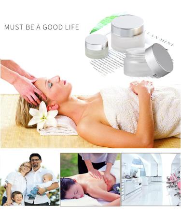 6 Pack 30ml Refillable Glass Cream Can - Leakproof Travel Container for Lotions Essential Oils & Lip Balm - Matte Transparent - Buy Online on SooperMarket.com