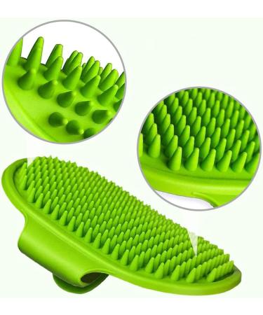 Jkxwx Silicone Pet Brush Glove | Blue Dog & Cat Washing Brush for Fur Removal Bathing & Cleaning - Buy Online on SooperMarket.com