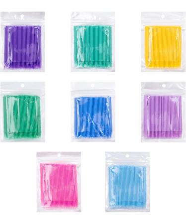 800Pcs Disposable Micro Brushes Applicator Fine Micro Applicator Brushes Microswabs Long-tip Microbrush Applicators for Eyelash Extensions Eye Dental Personal Care (8 Colors) - Buy Online on SooperMarket.com