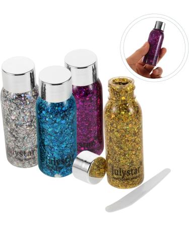 FOYTOKI 4pcs Set Colorful Eye Shadow Eyeshadow Glitter Festival Glitter Body Glitter Spray Liquid - Buy Online on SooperMarket.com