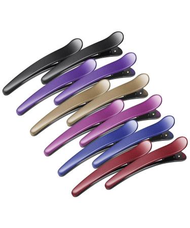 Sublaga Non-Slip Colorful Plastic Duckbill Hair Clips - 12 Pcs for Styling Women, Baby Kids, and Girls - 3.5 Inches (Frosted Color) - Buy Online on SooperMarket.com