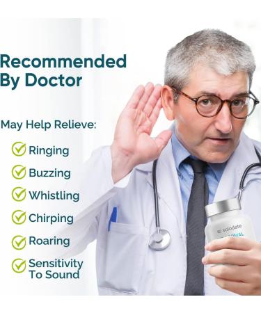 Tinnitus Relief Supplement - Ear Nutrition for Ringing Ears - 120 Capsules - Buy Online on SooperMarket.com