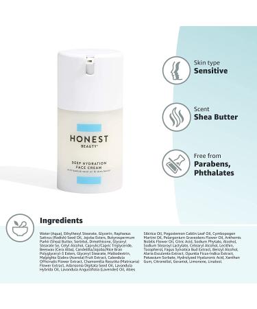 Honest Beauty Deep Hydration Face Cream | Baobab Seed Oil & Shea Butter | 1.69 fl. oz - Buy Online on SooperMarket.com