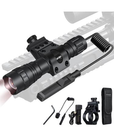 DARKBEAM Infrared 940nm Light for Night Vision Scope, LED Long Range & Mini IR Flashlight Work with Infrared Gear, Rechargeable Portable Zoom Tactical Illuminator Kit for Hunting, Observation, Search