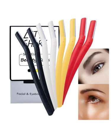 Tumotic razor for women 8 ergonomic facial razors with protective cover - eyebrow former dermaplaning tool eyebrow razor and facial razor for women and men