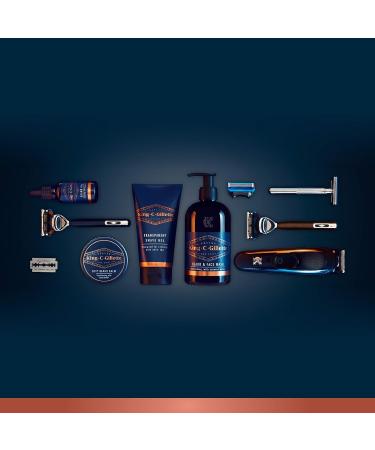 Gillette King C. Men's Razor with Trimmer for Precision Beard Razor + Razor Blade Navy Blue - Buy Online on SooperMarket.com